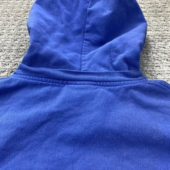 Vintage Foot Locker Sweater One Size Fits Up to Men Large Blue Orange Hoodie 80s - Picture 6 of 9